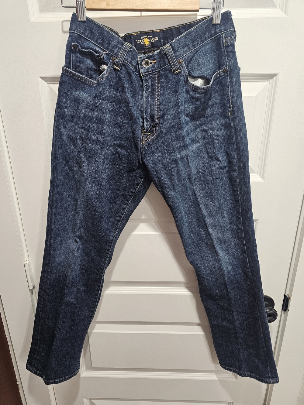 Lucky Brand Men's Dark Blue Straight Fit Jeans